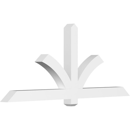 Ekena Millwork Redmond Architectural Grade PVC Gable Bracket, 72"W x 30"H x 4"D x 4"F, 10/12 Pitch GBP072X30X0404RED00